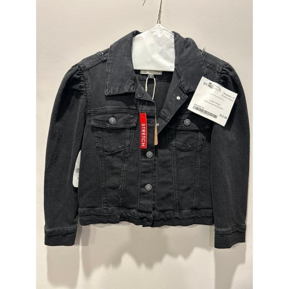 Ashley Vintage NEW Black Jean Jacket S